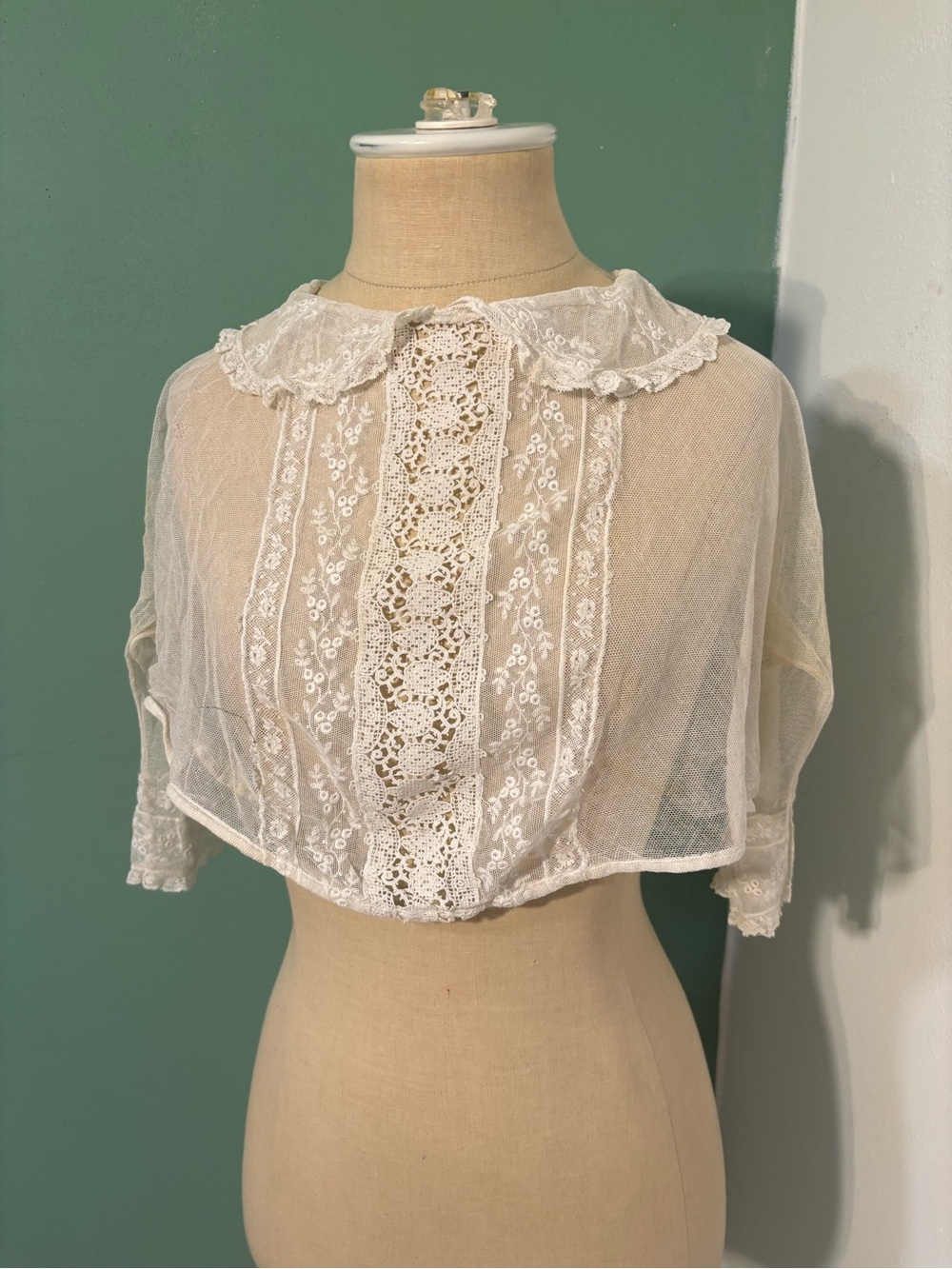 Vintage Antique Edwardian White Mesh Woman’s Blouse